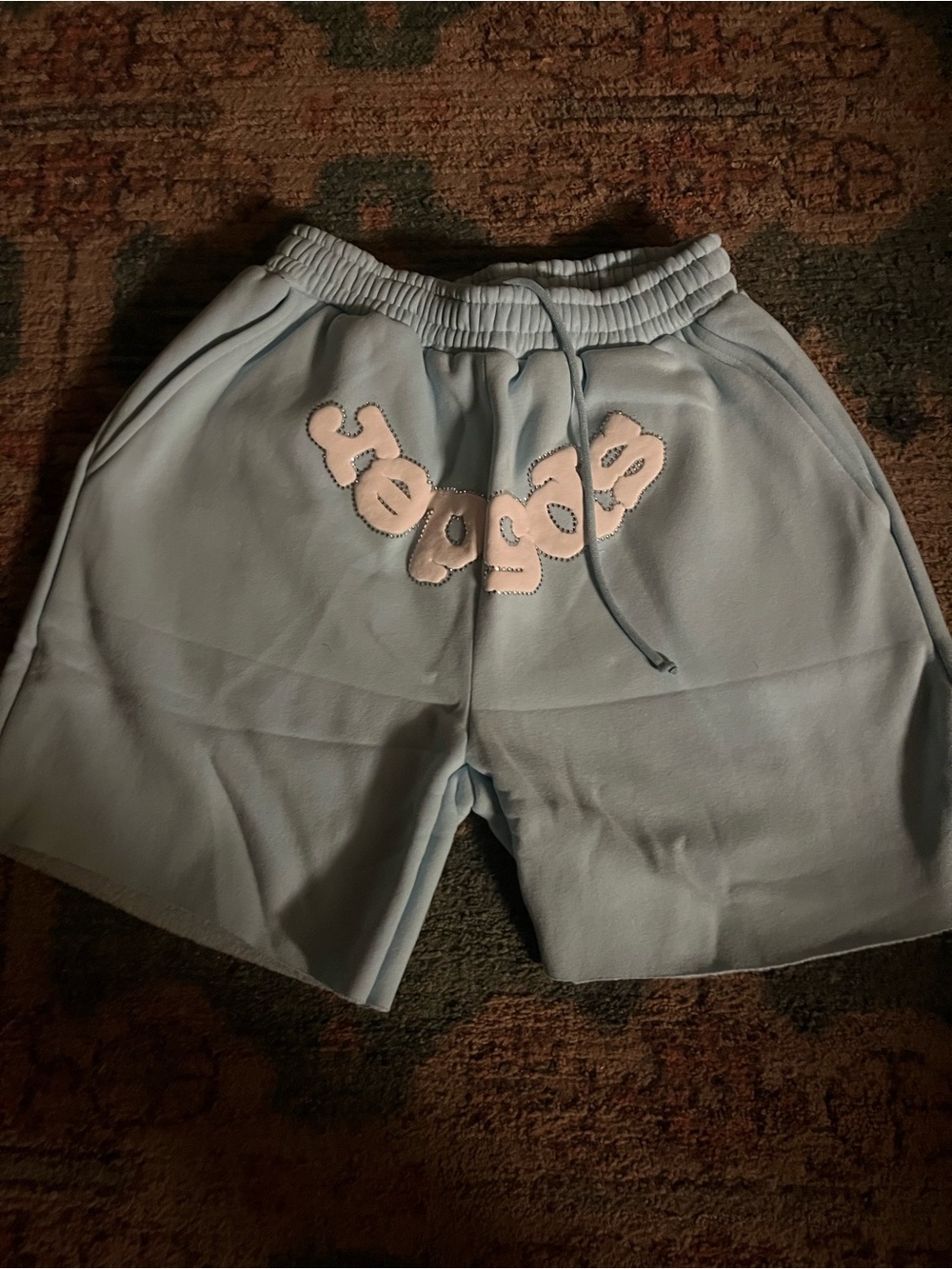 Light Blue Sp5der Shorts